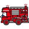 赤い消防車のイラスト